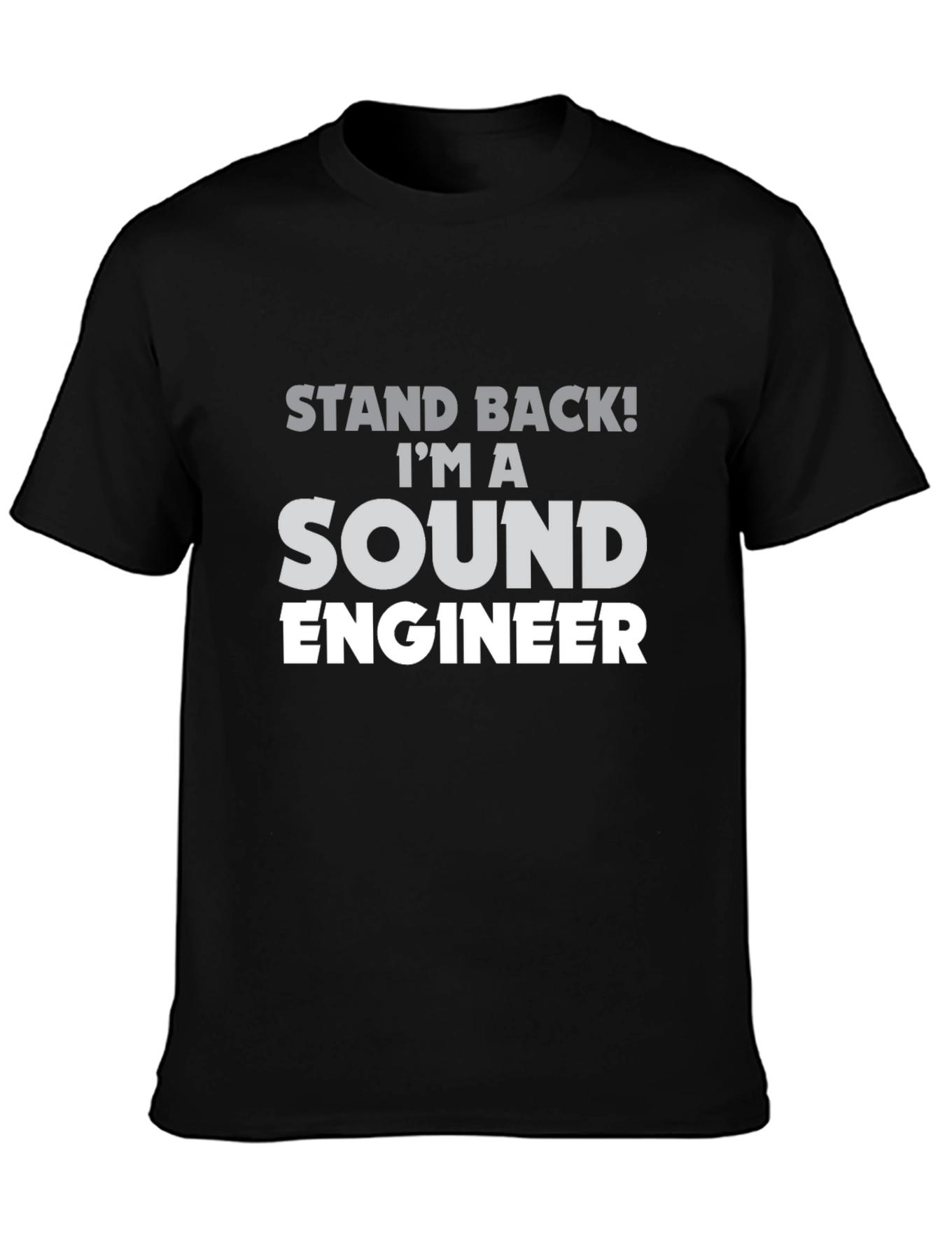 Camiseta Negra: ¡Soy Ingeniero de Sonido!