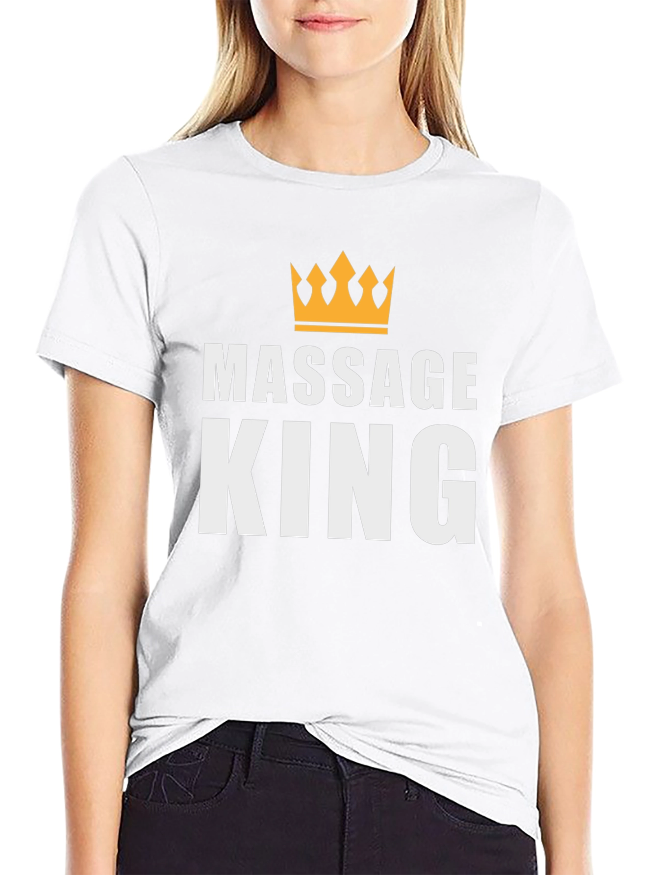 Camiseta Massage King Negra para Hombre