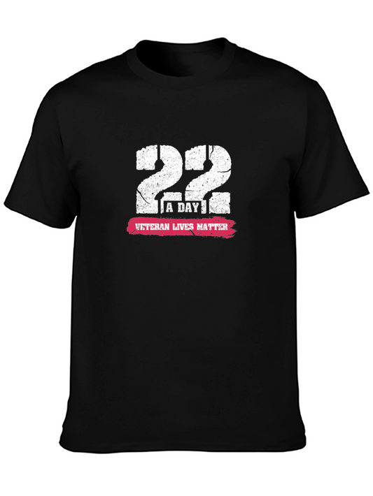 Camiseta Hombre: 22 A Day Veteran Lives Matter