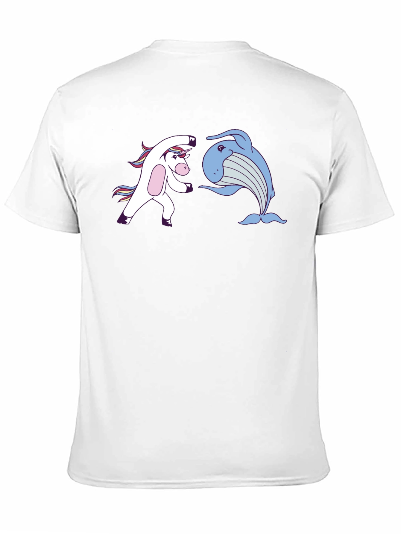 Camiseta Negra: Unicornio vs Ballena