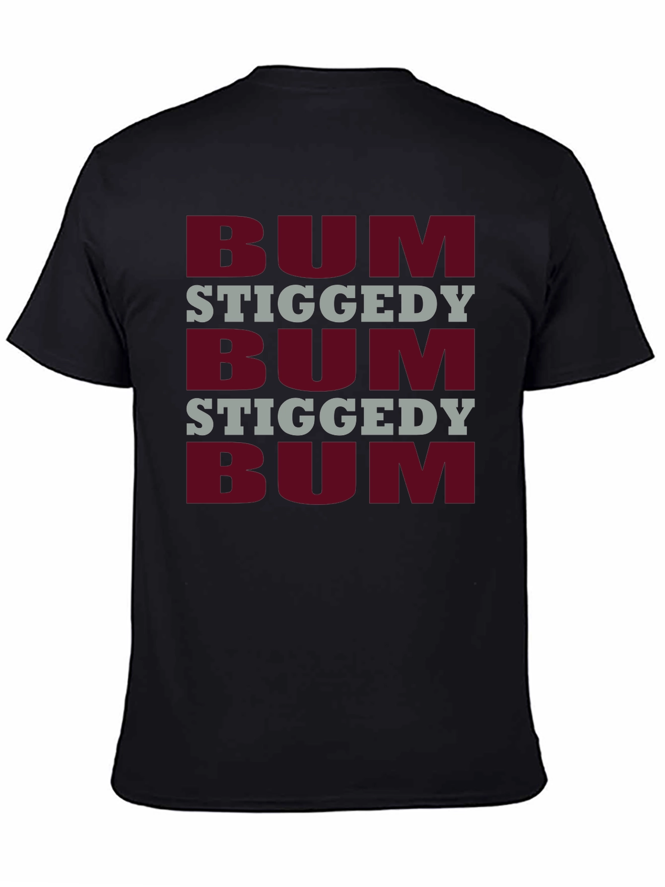 Camiseta Negra Estampada Bum Stiggedy Bum