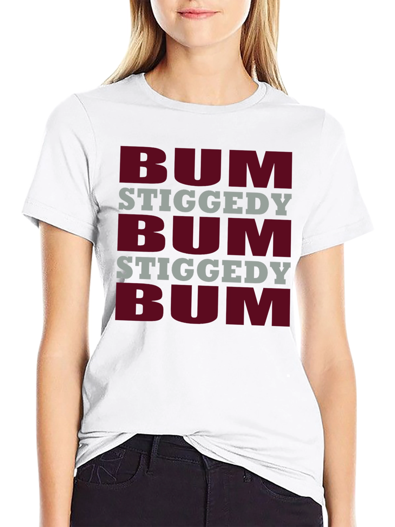 Camiseta Negra Estampada Bum Stiggedy Bum