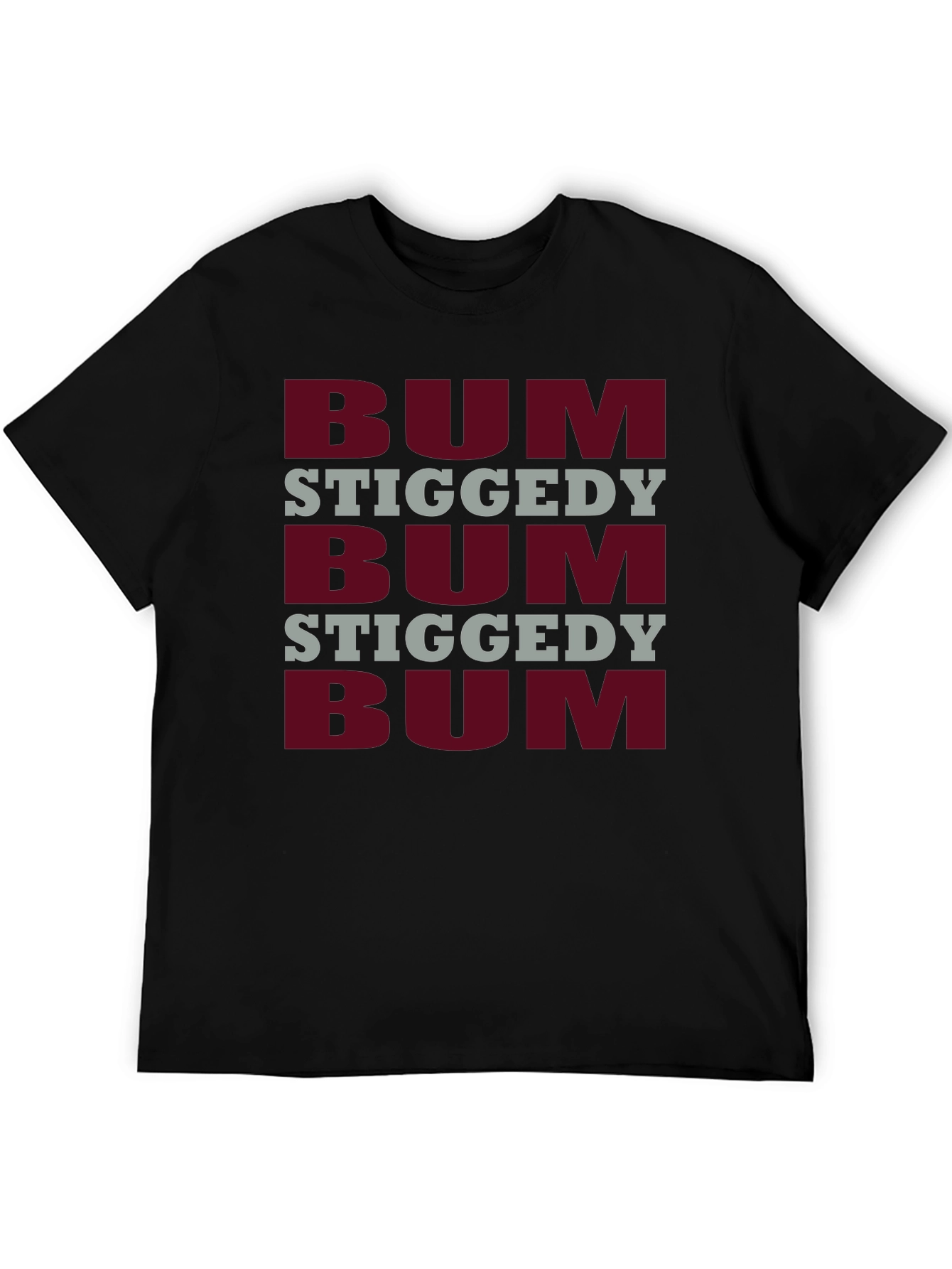 Camiseta Negra Estampada Bum Stiggedy Bum