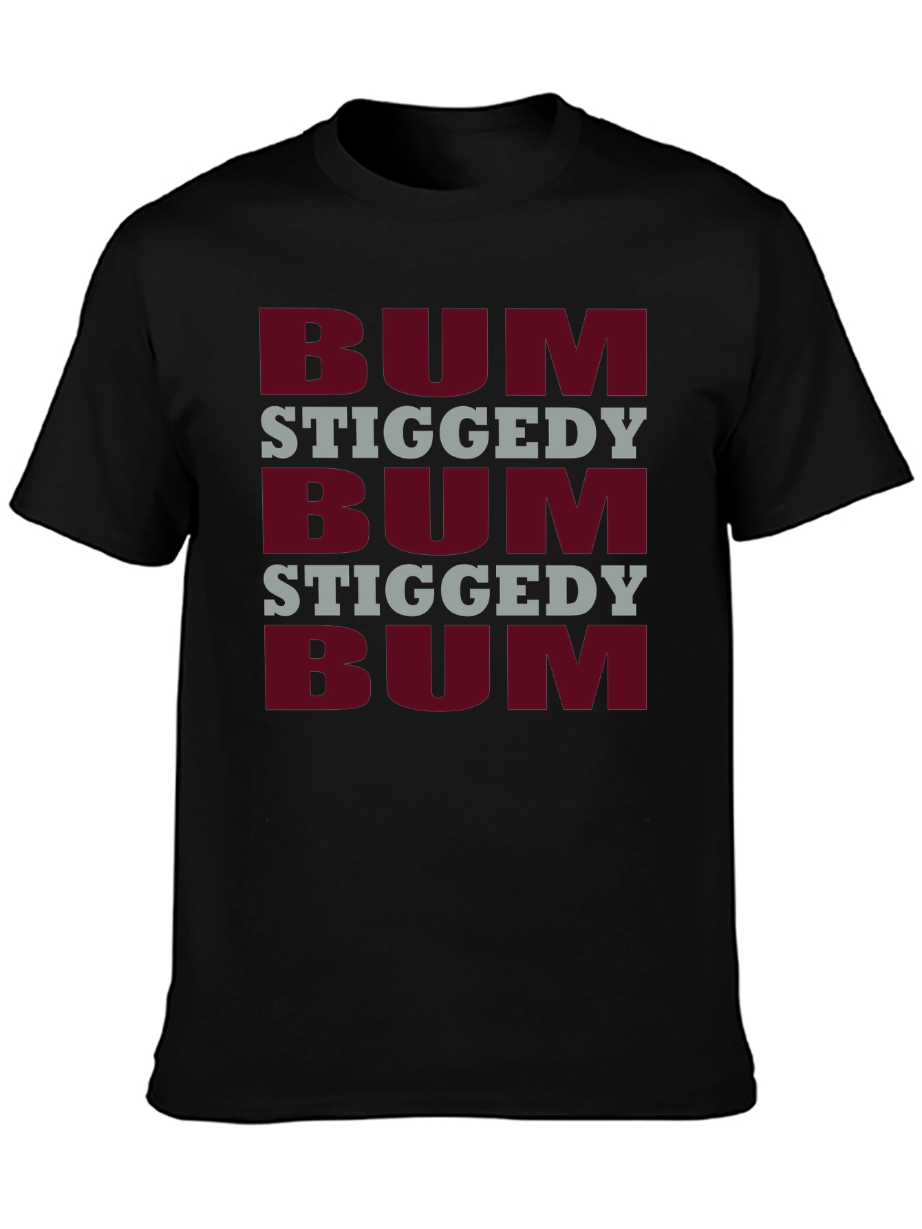 Camiseta Negra Estampada Bum Stiggedy Bum