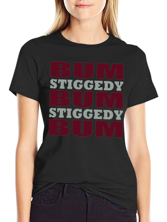 Camiseta Negra Estampada Bum Stiggedy Bum