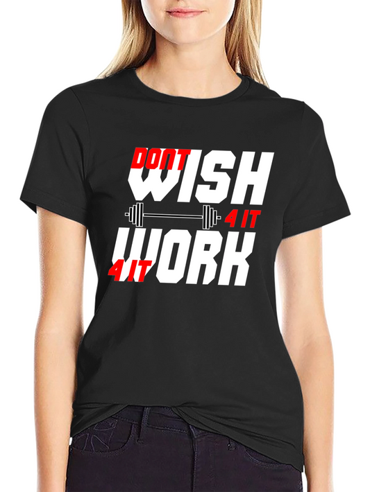 Camiseta Negra Motivacional: Trabaja por ello