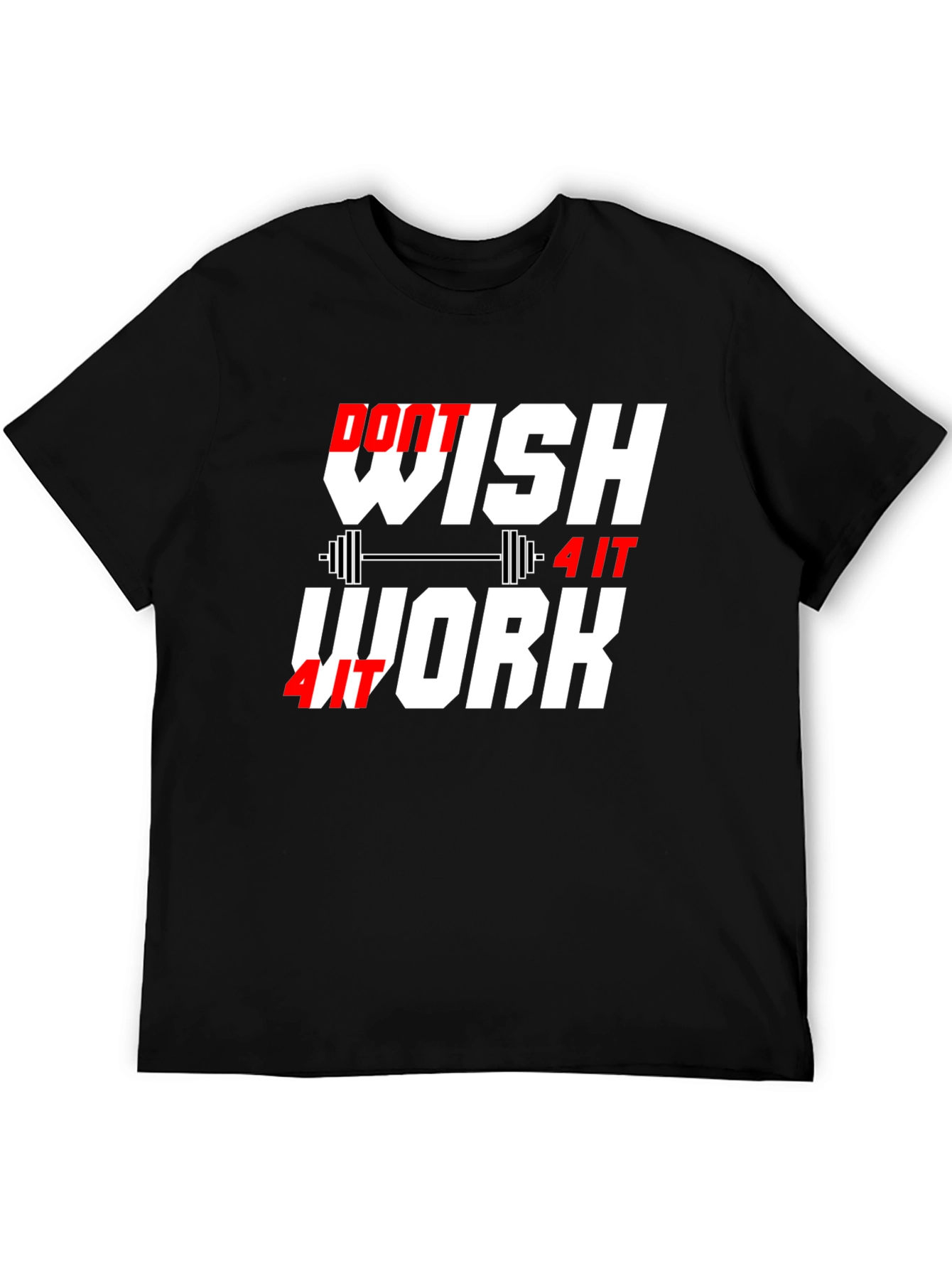 Camiseta Negra Motivacional: Trabaja por ello