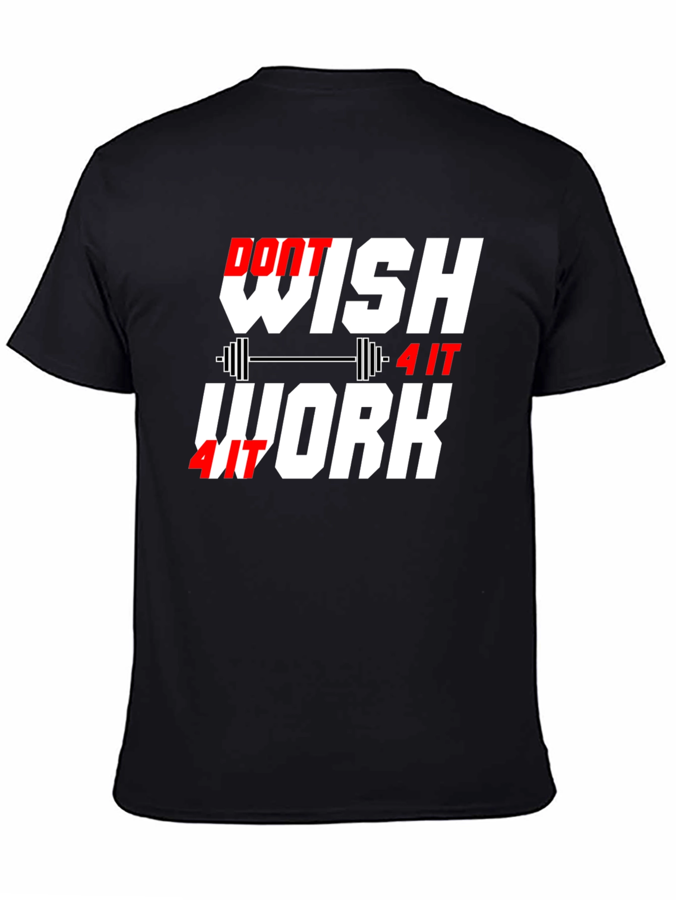 Camiseta Negra Motivacional: Trabaja por ello