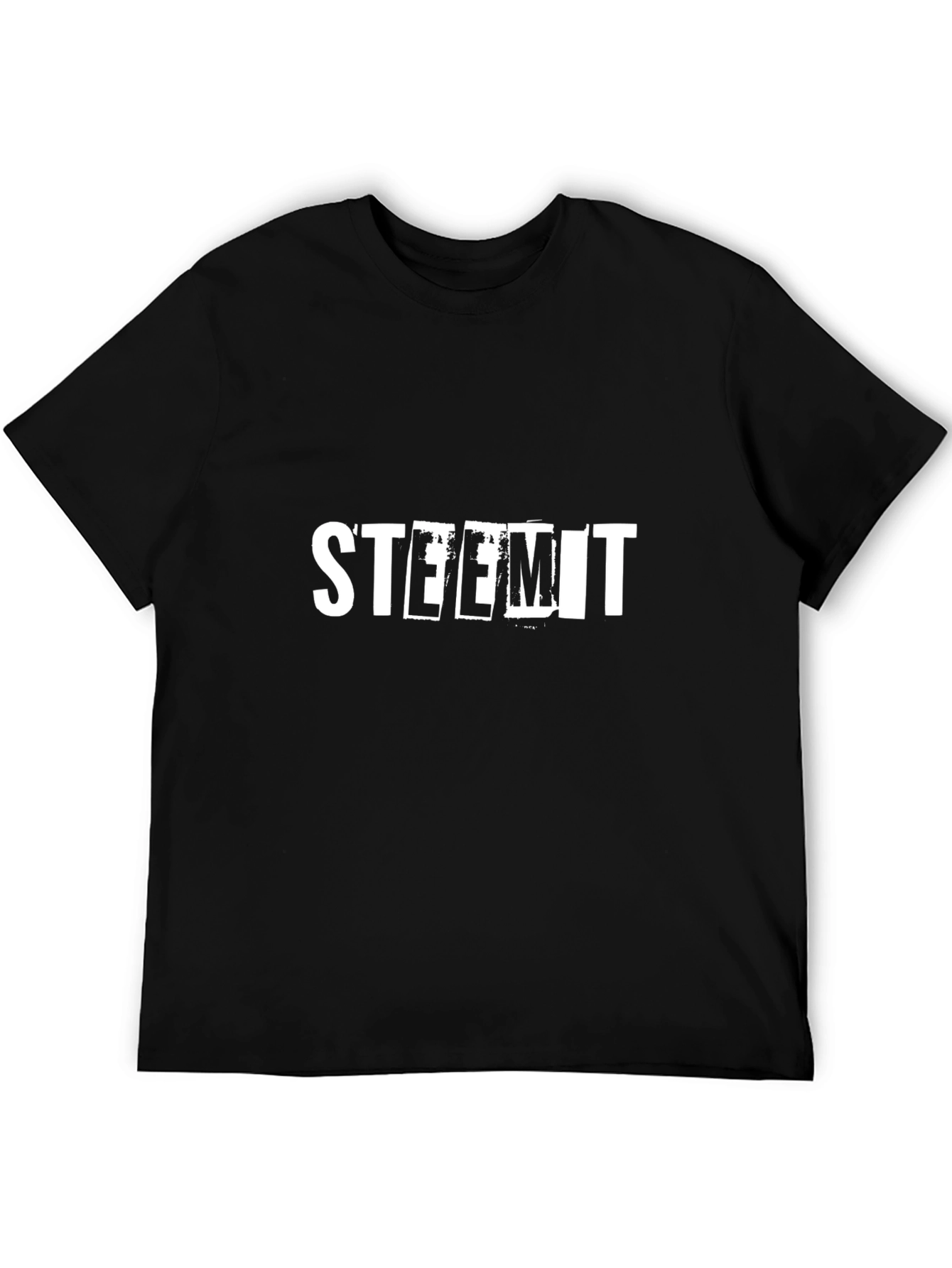 Camiseta Negra Steemit - Diseño Moderno