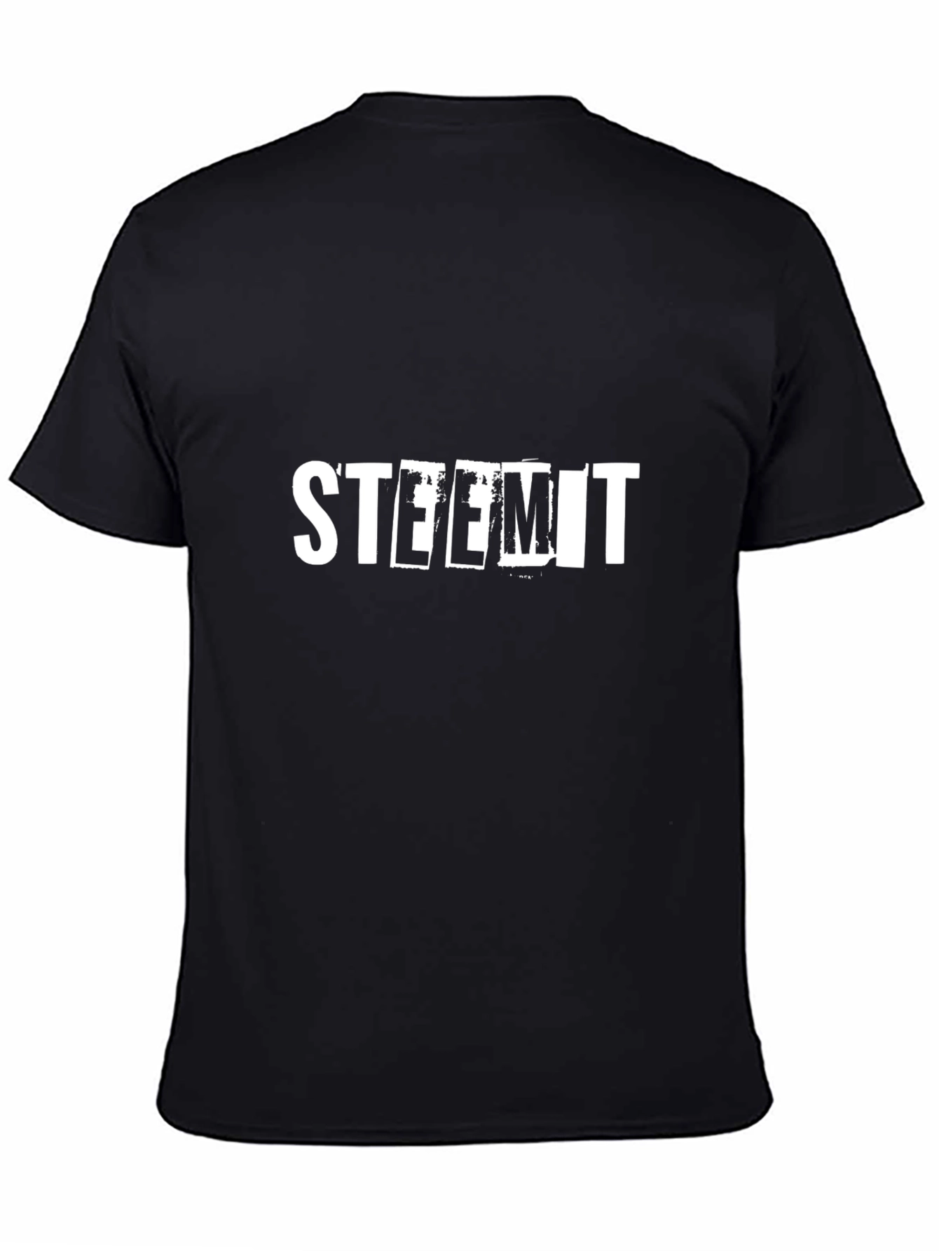 Camiseta Negra Steemit - Diseño Moderno
