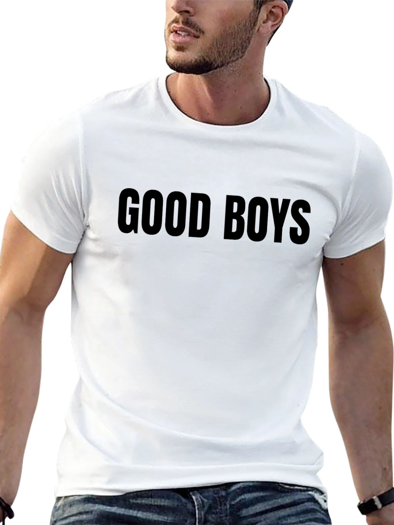 Camiseta Negra Good Boys para Hombre