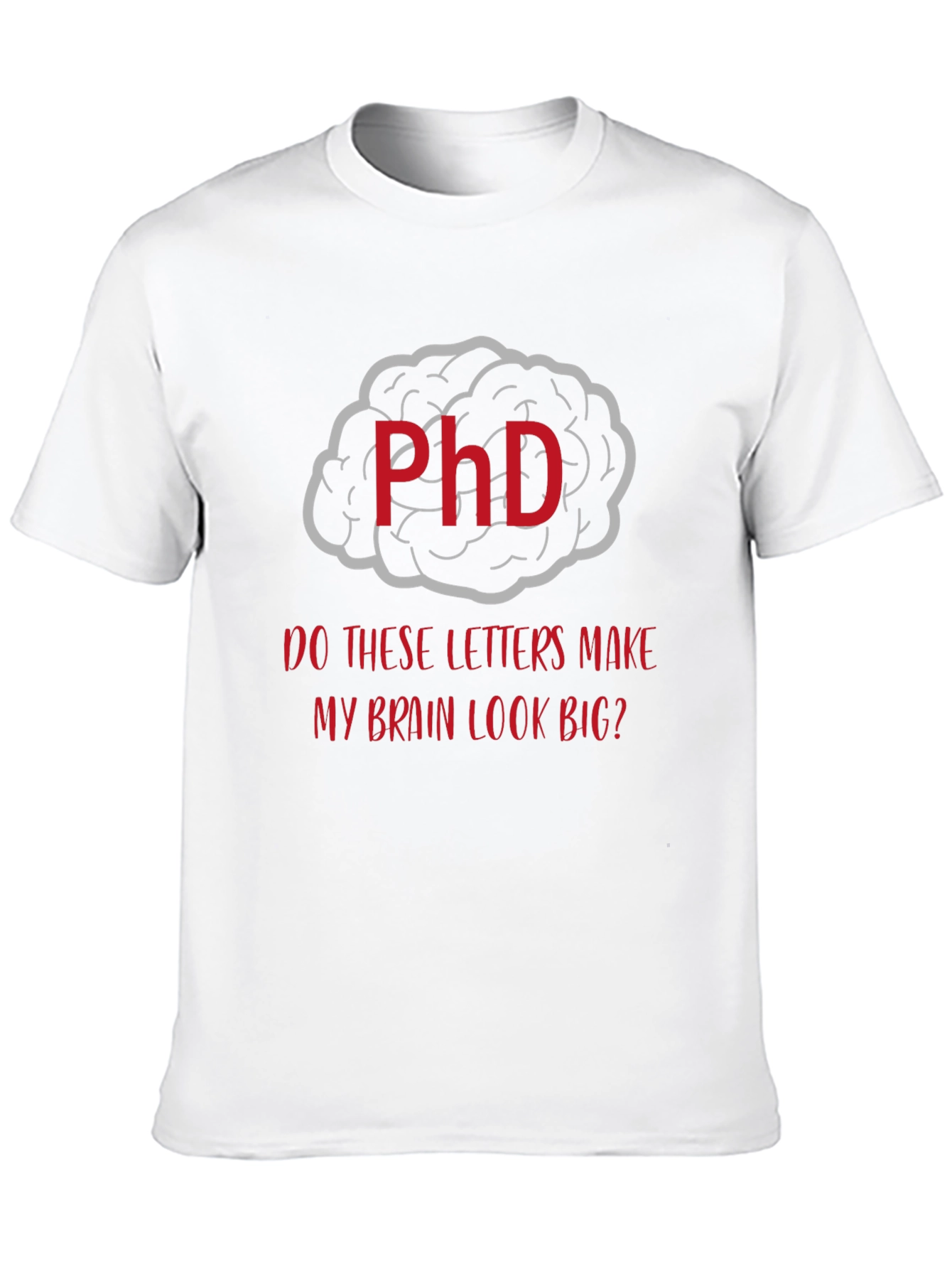 Camiseta Negra PhD Cerebro Grande Hombre