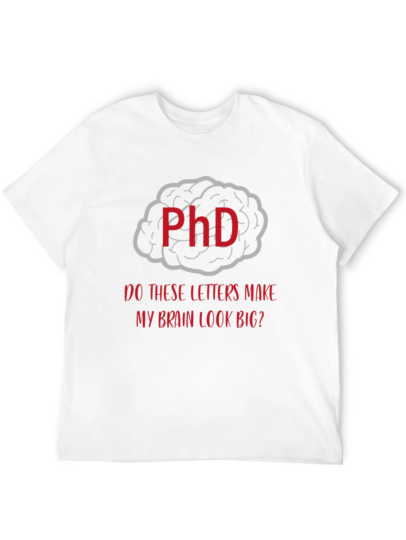 Camiseta Negra PhD Cerebro Grande Hombre