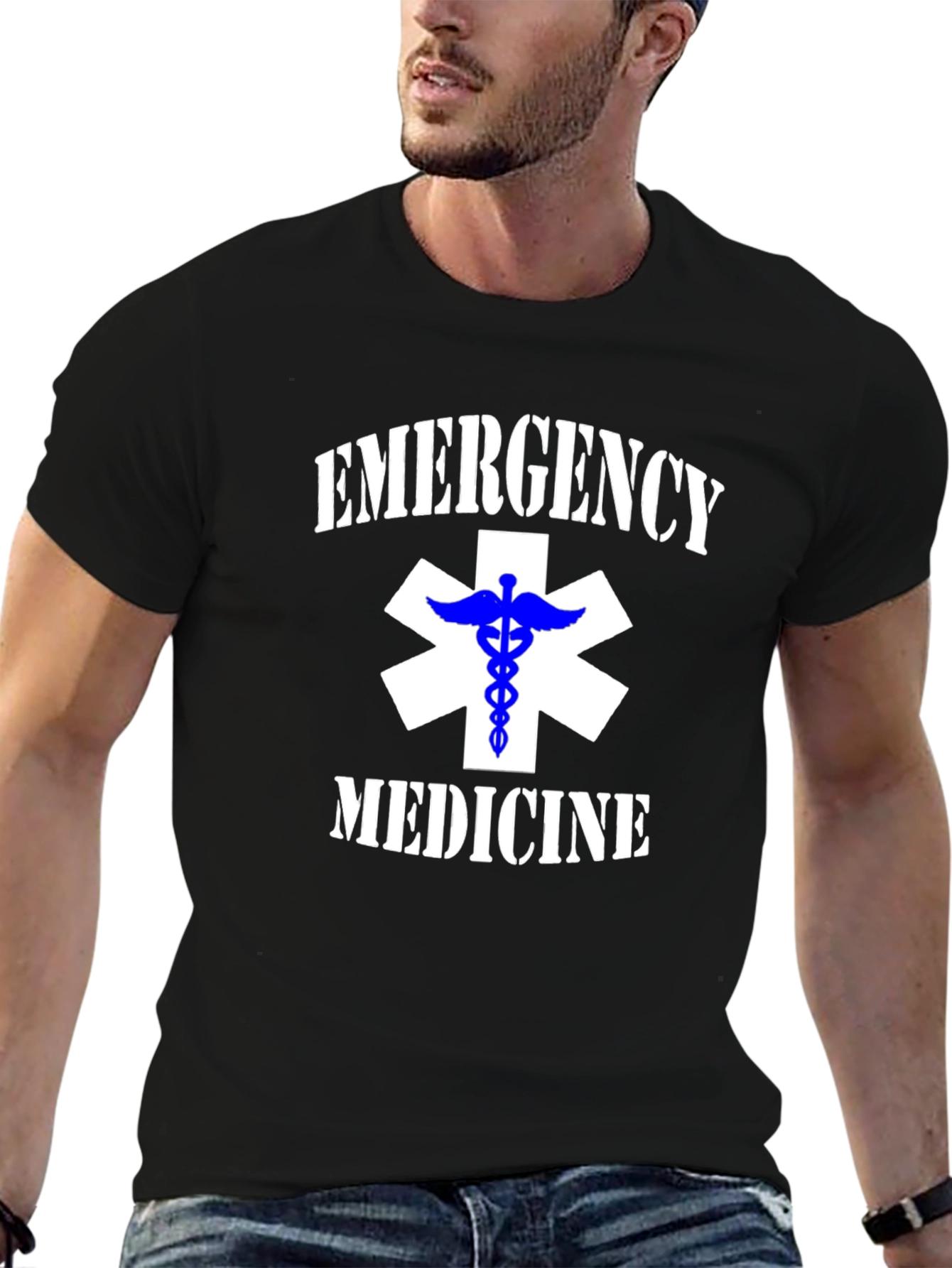 Camiseta Negra de Emergencia Médica