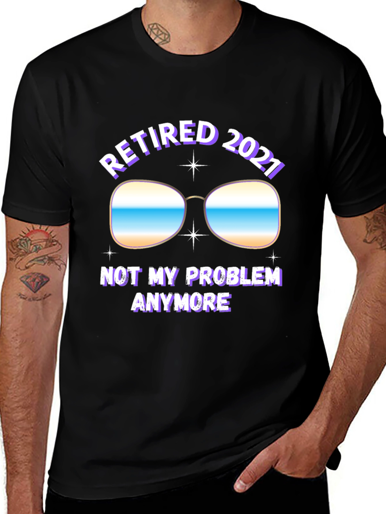 Camiseta Hombre Retirado 2021: No Es Mi Problema