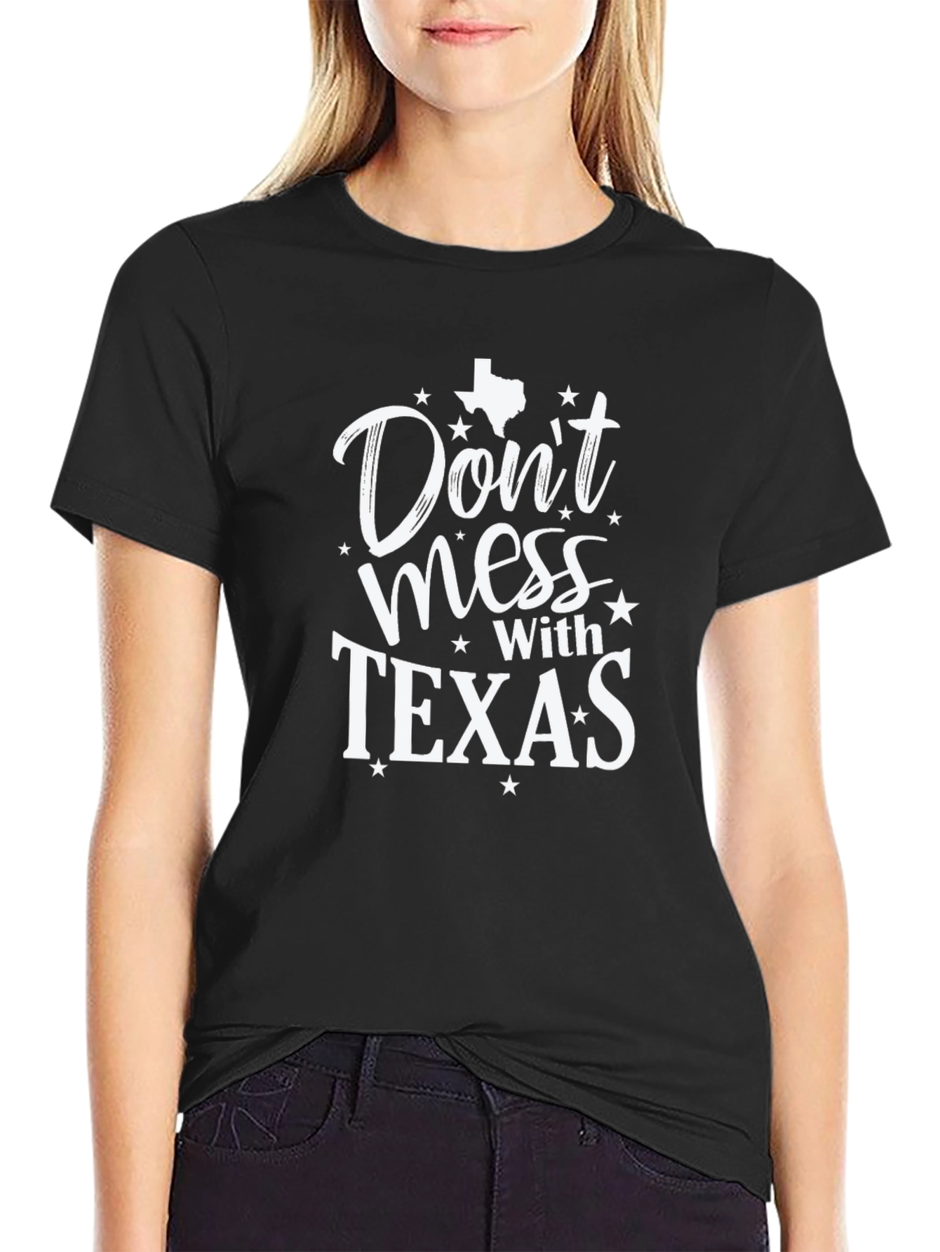 Camiseta Negra Dont Mess With Texas