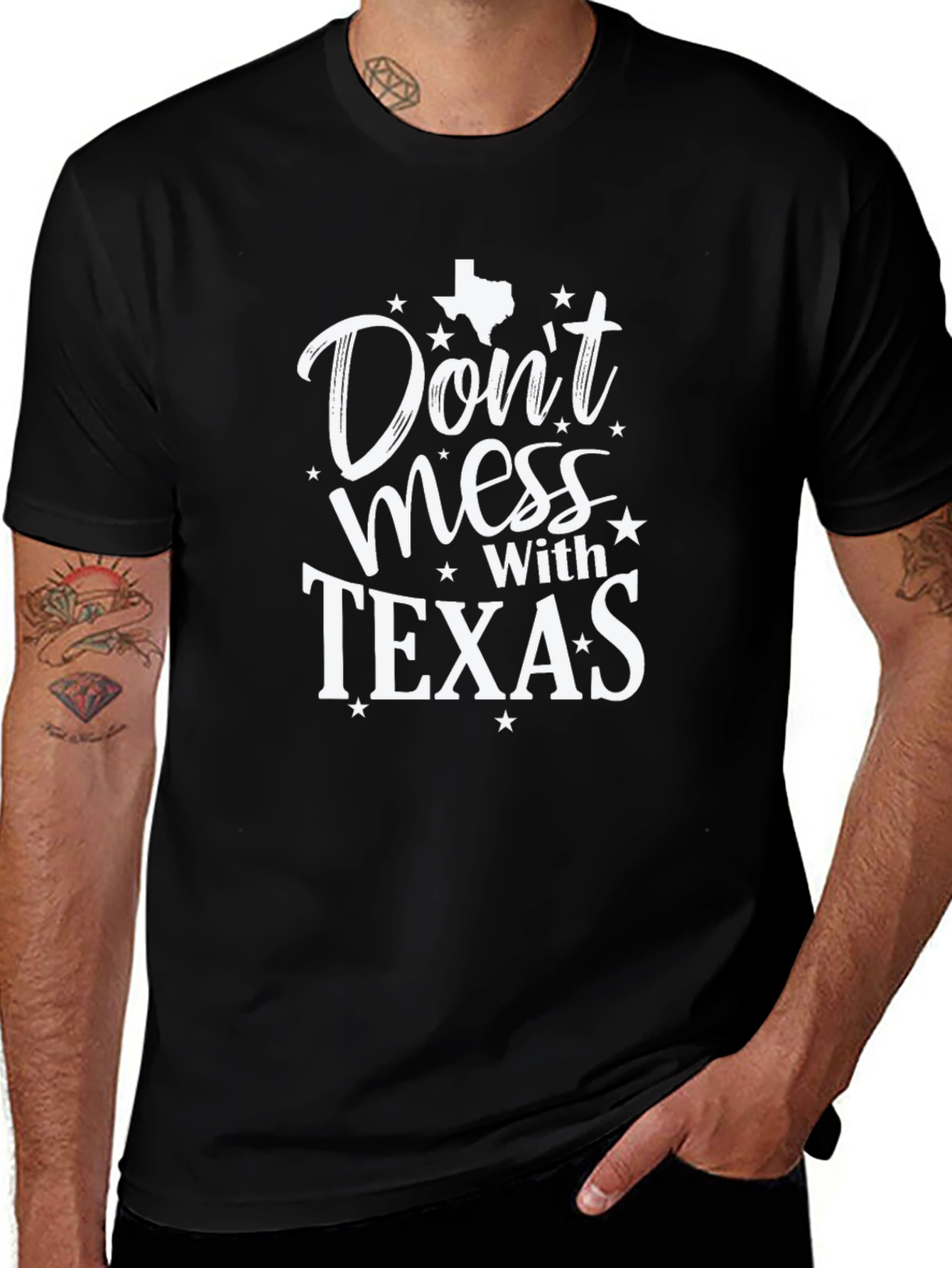 Camiseta Negra Dont Mess With Texas