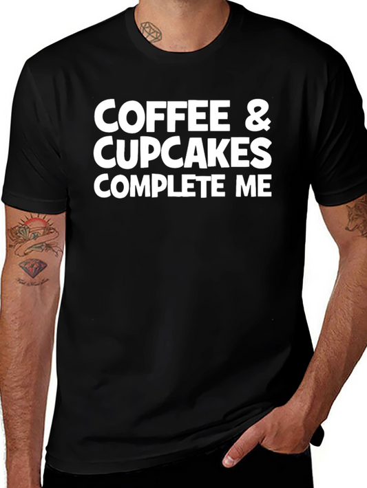 Camiseta Negra: Coffee & Cupcakes