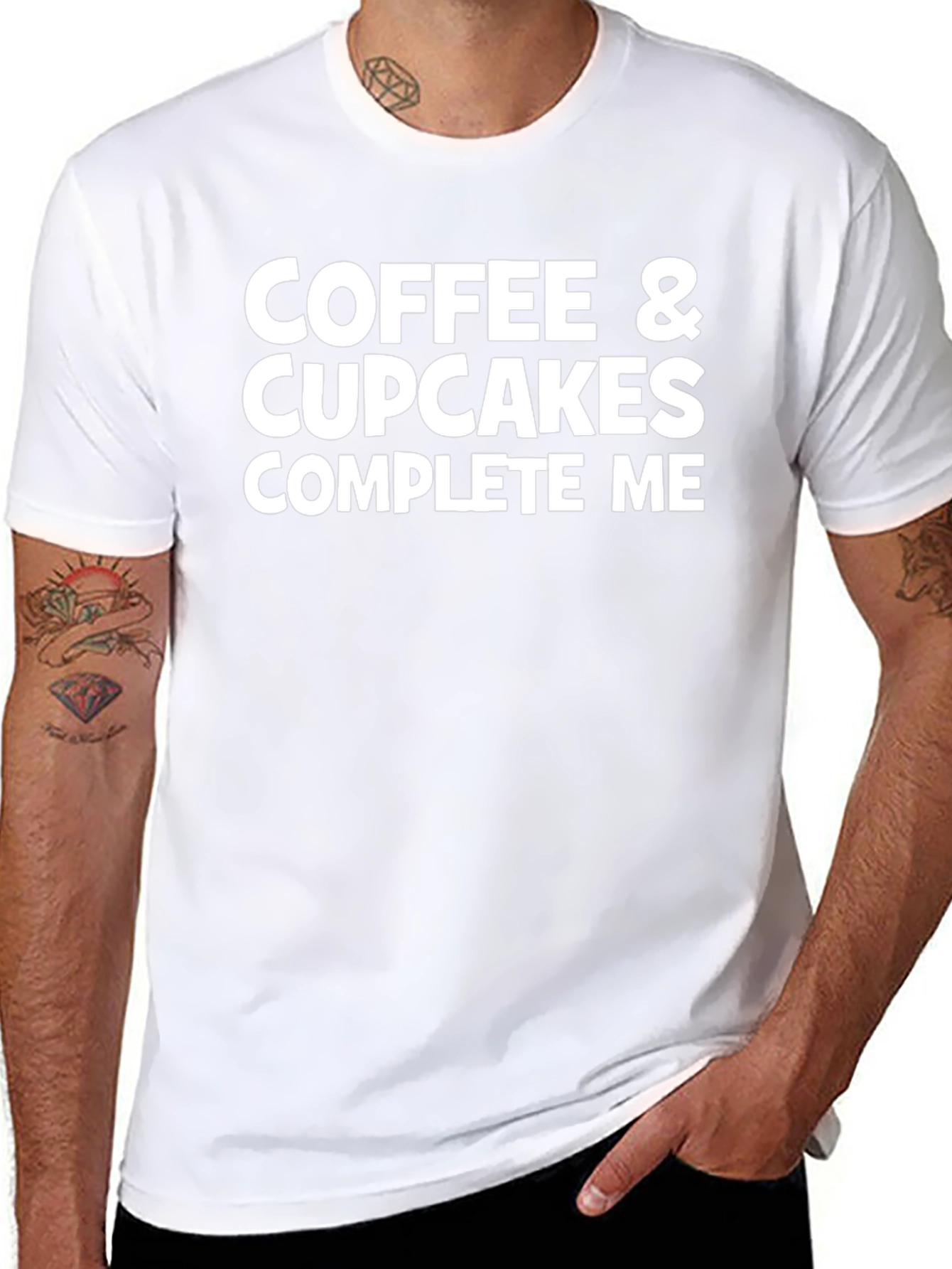 Camiseta Negra: Coffee & Cupcakes