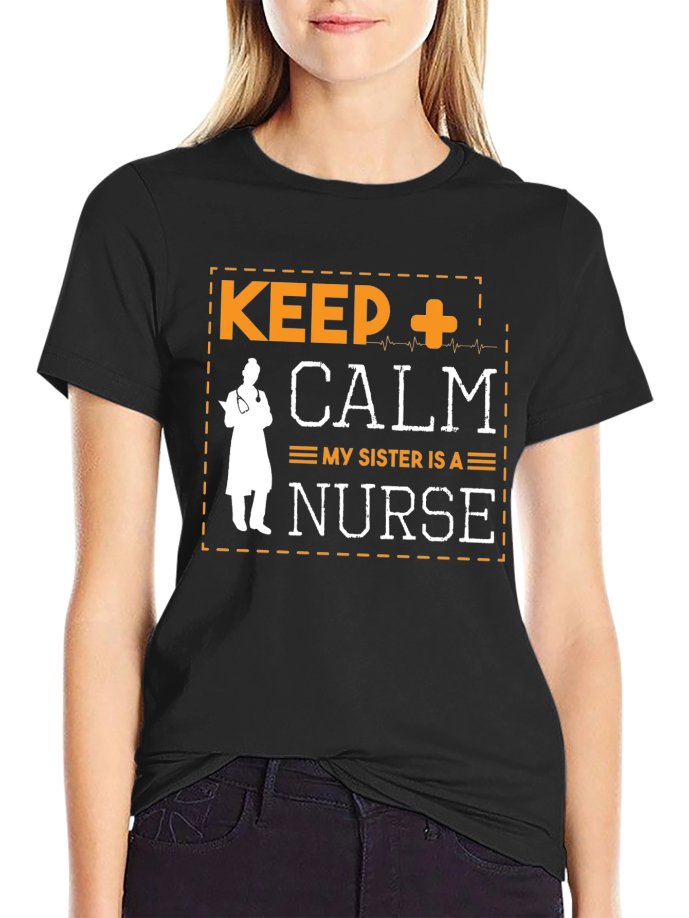 Camiseta Keep Calm My Sister Is A Nurse