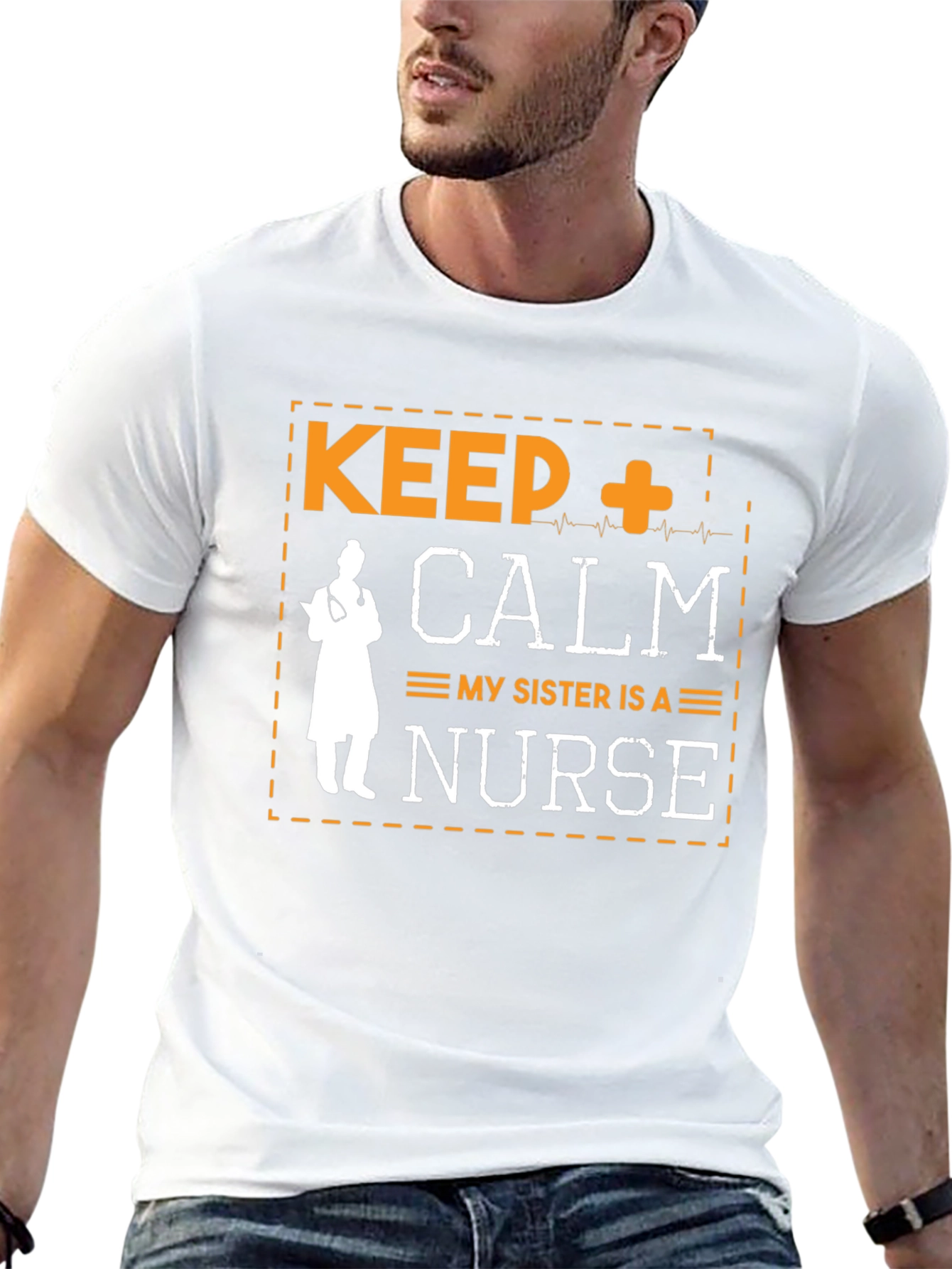 Camiseta Keep Calm My Sister Is A Nurse