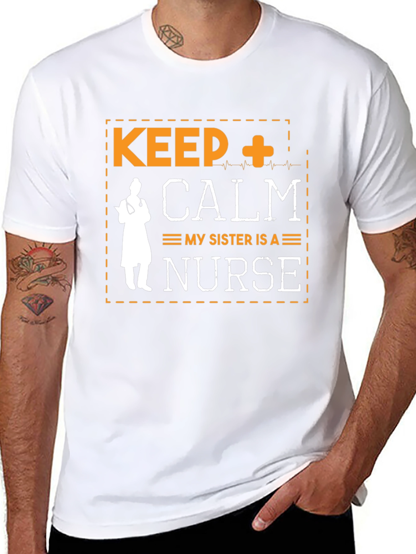 Camiseta Keep Calm My Sister Is A Nurse