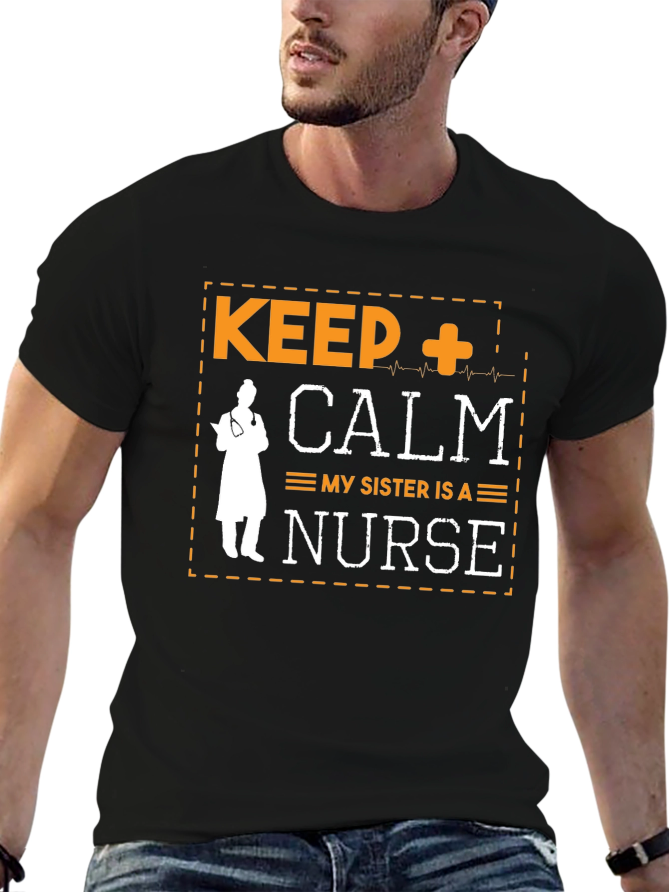 Camiseta Keep Calm My Sister Is A Nurse