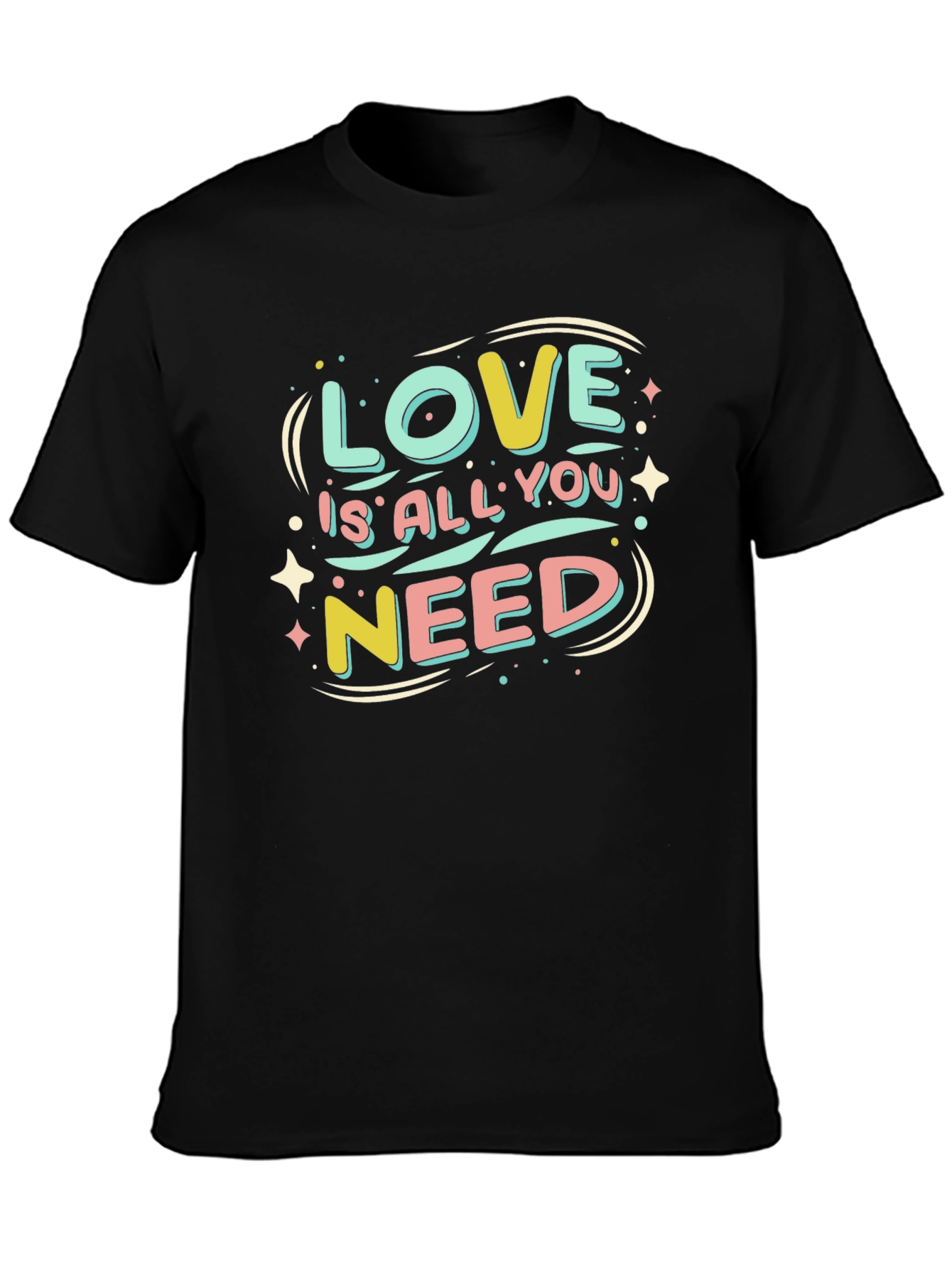 Camiseta Negra Love is All You Need