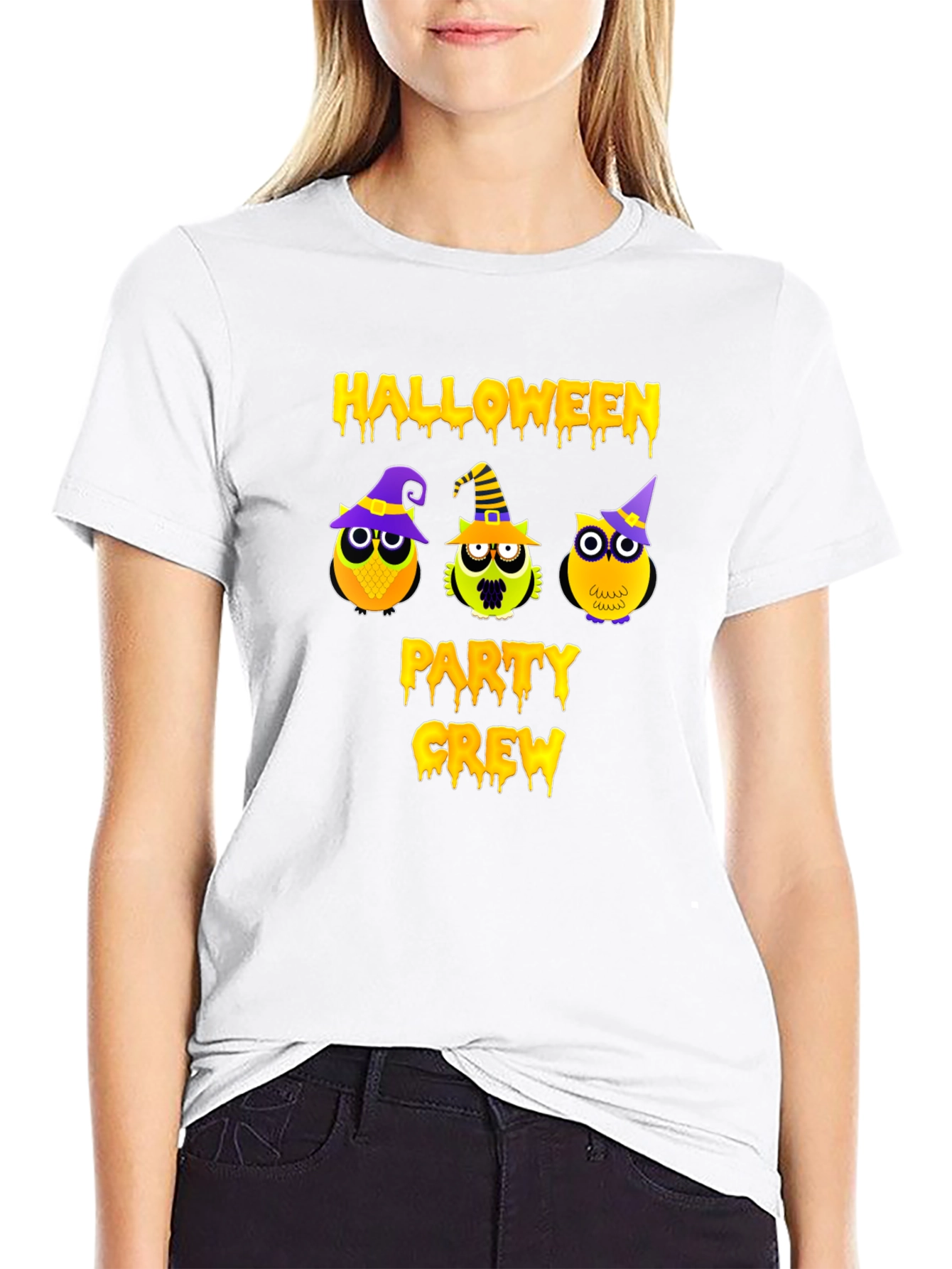 Camiseta Halloween Party Crew Owls
