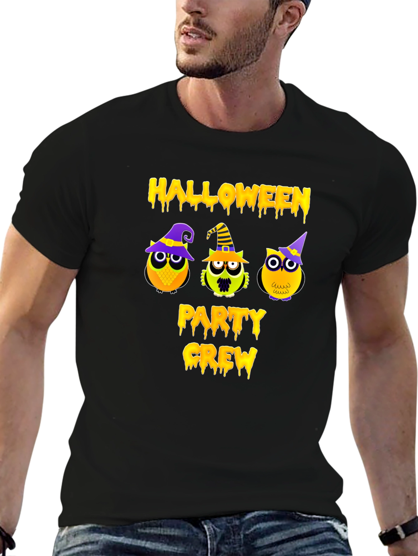 Camiseta Halloween Party Crew Owls