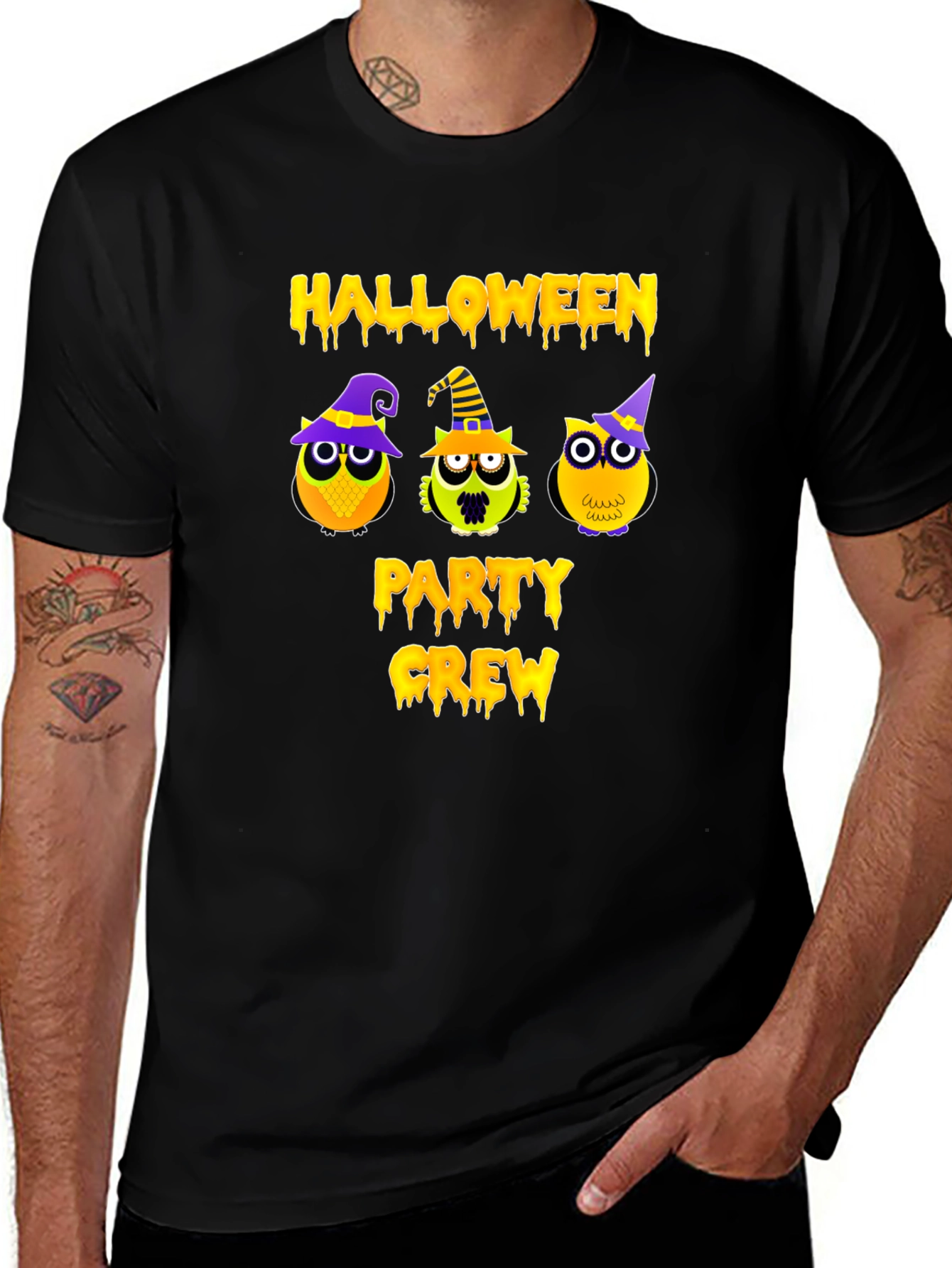 Camiseta Halloween Party Crew Owls