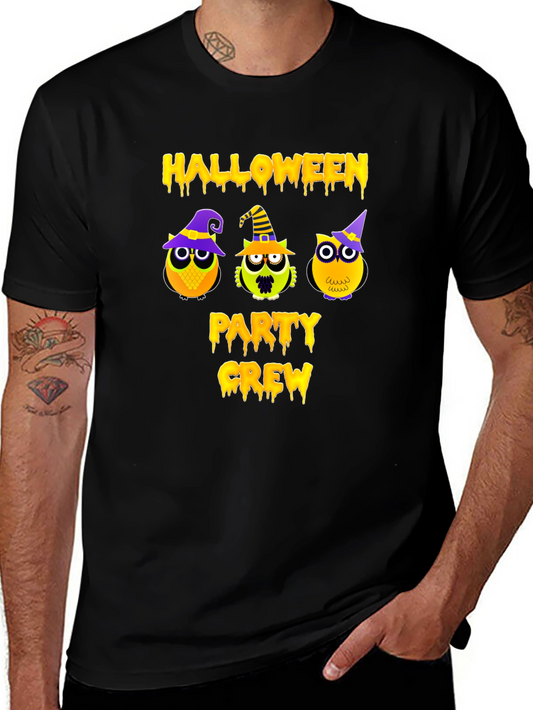 Camiseta Halloween Party Crew Owls