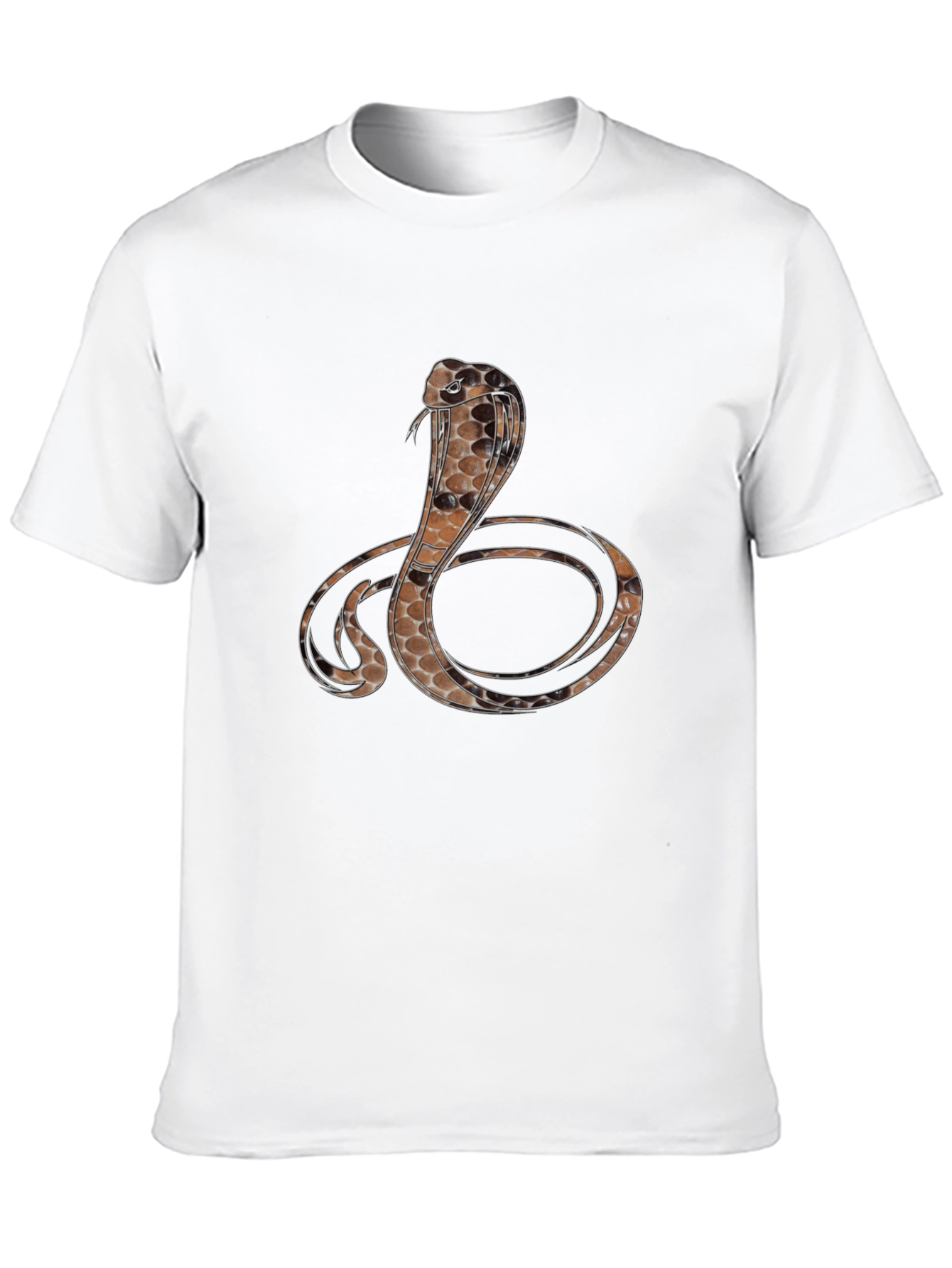 Camiseta Negra con Diseño de Cobra para Hombre