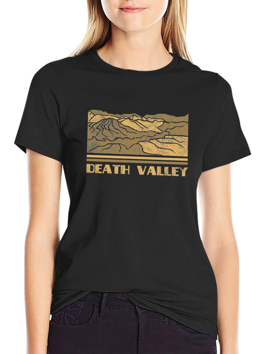 Camiseta Negra Death Valley Diseño Vintage