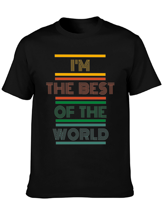 Camiseta Negra con Diseño Soy el Mejor del Mundo