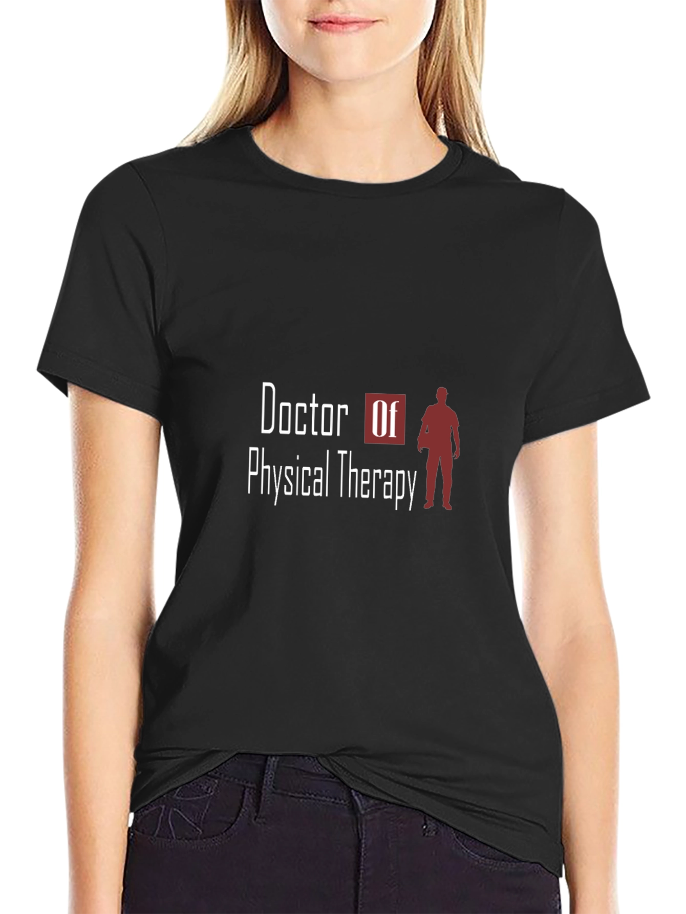 Camiseta Negra Doctor en Fisioterapia
