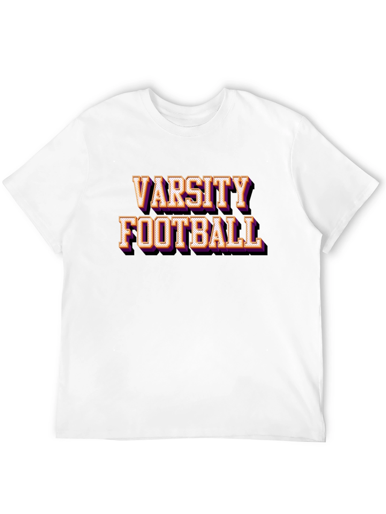 Camiseta Negra Varsity Football Estilo Retro