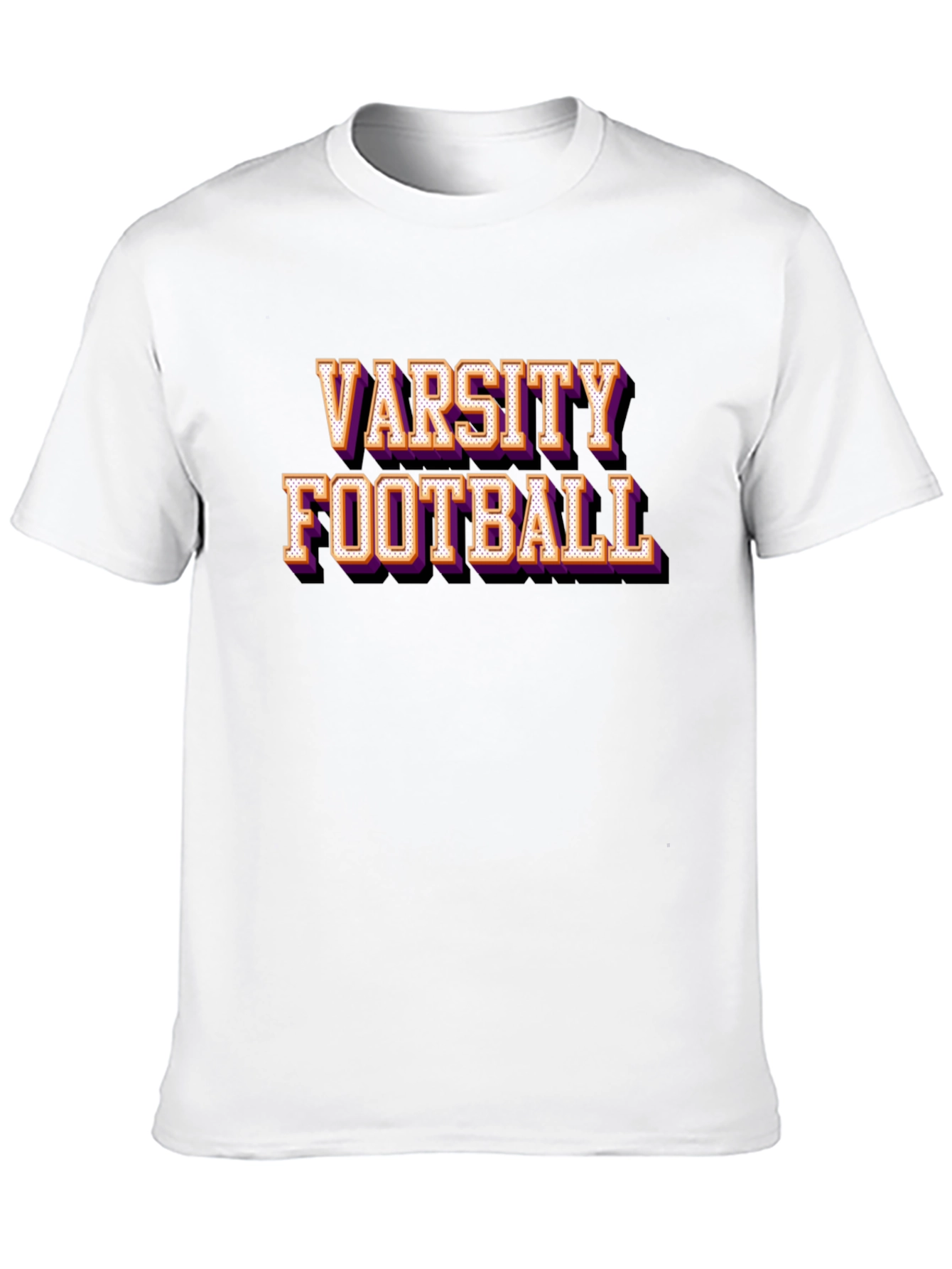 Camiseta Negra Varsity Football Estilo Retro