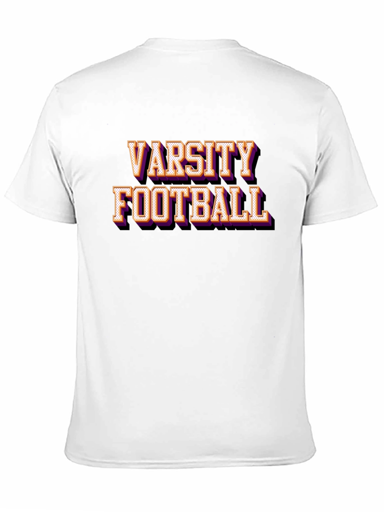 Camiseta Negra Varsity Football Estilo Retro