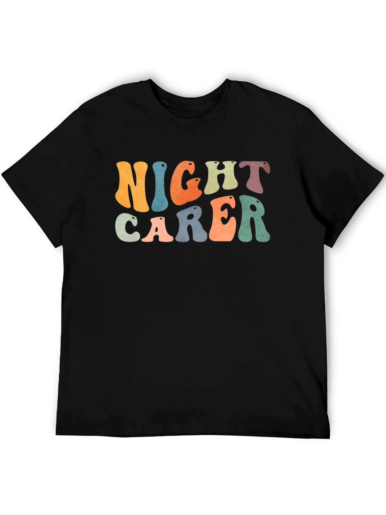 Camiseta Negra Night Carer Retro