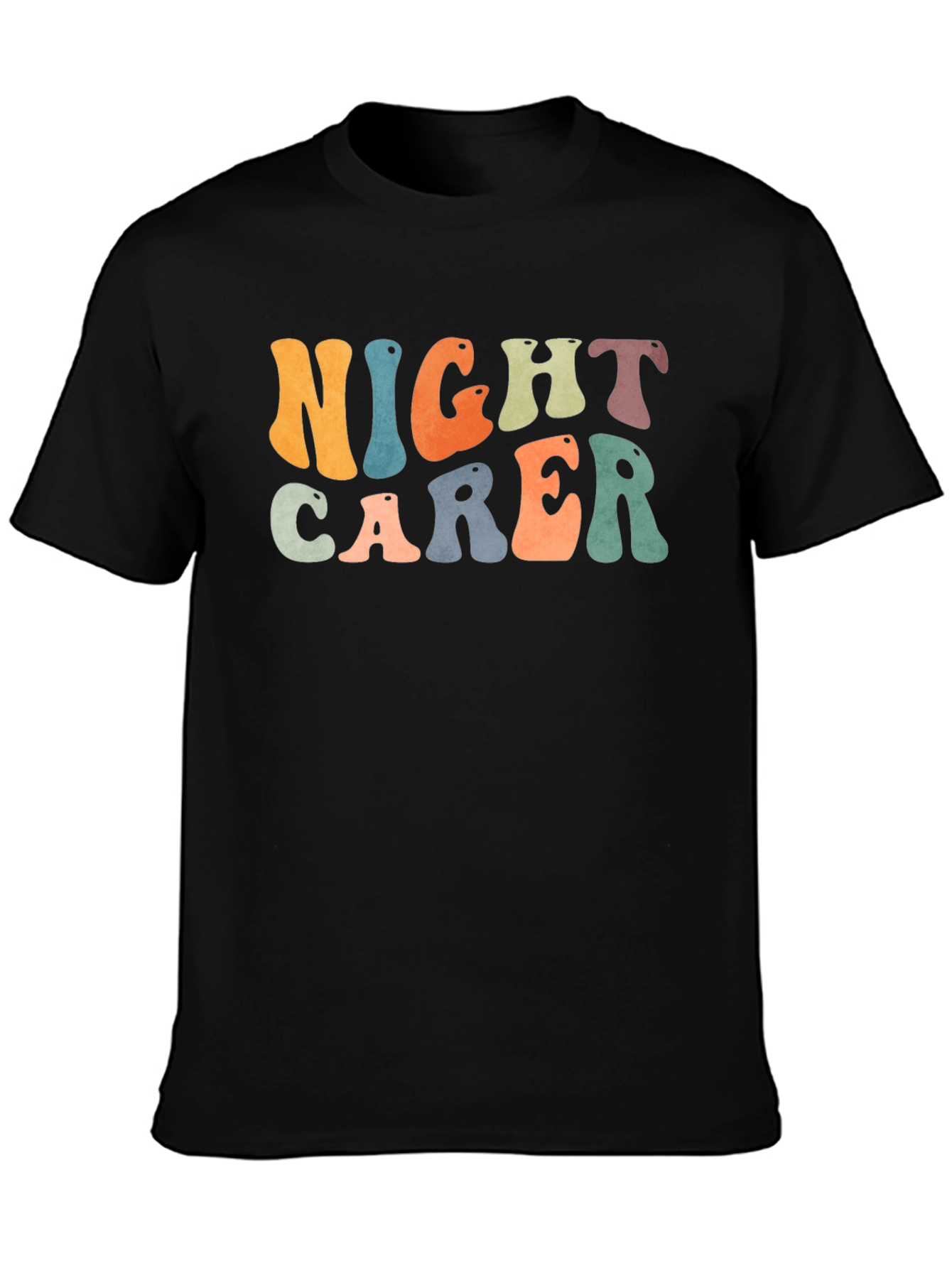 Camiseta Negra Night Carer Retro