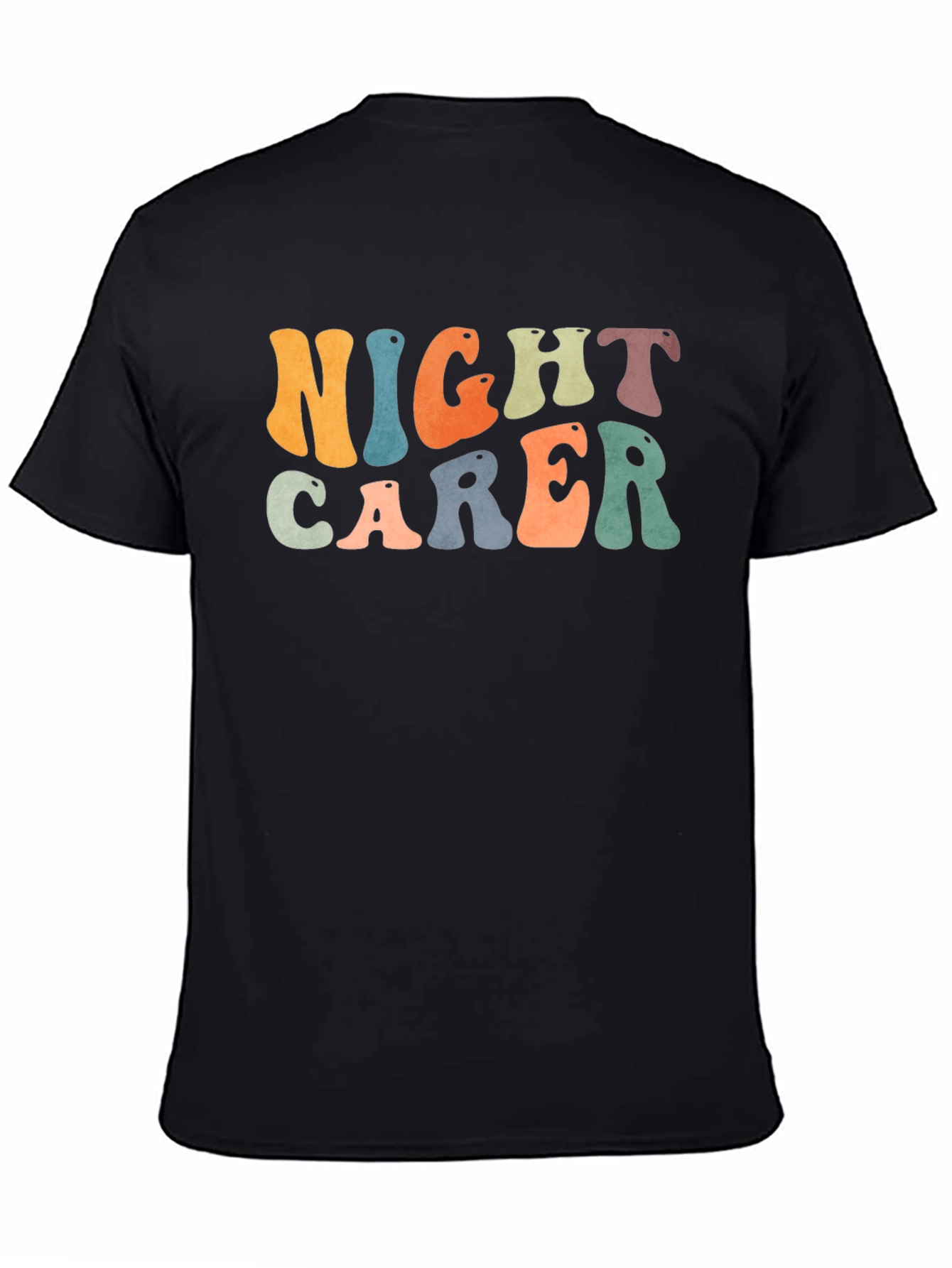Camiseta Negra Night Carer Retro