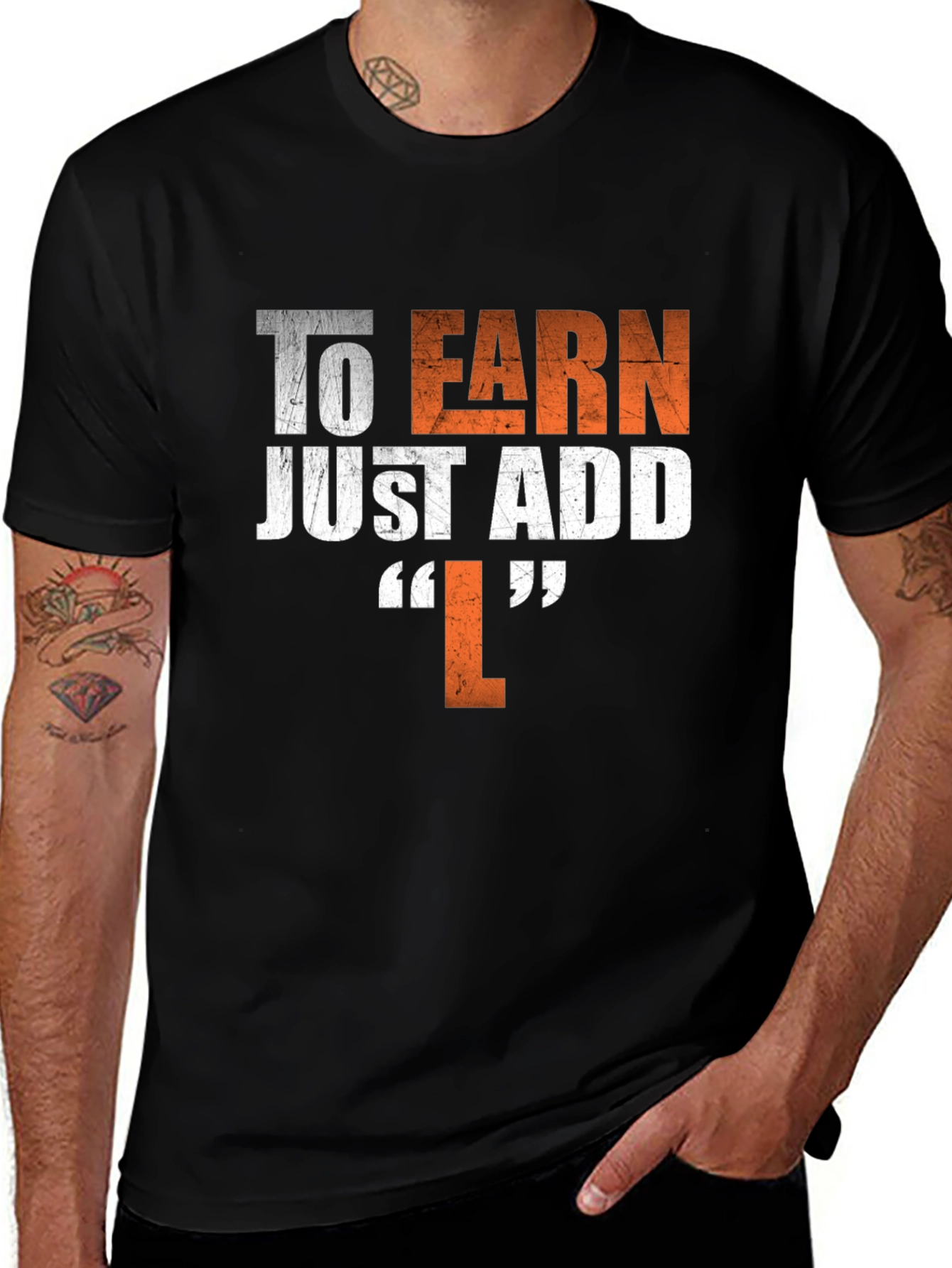 Camiseta Negra: Para Ganar Solo Añade L