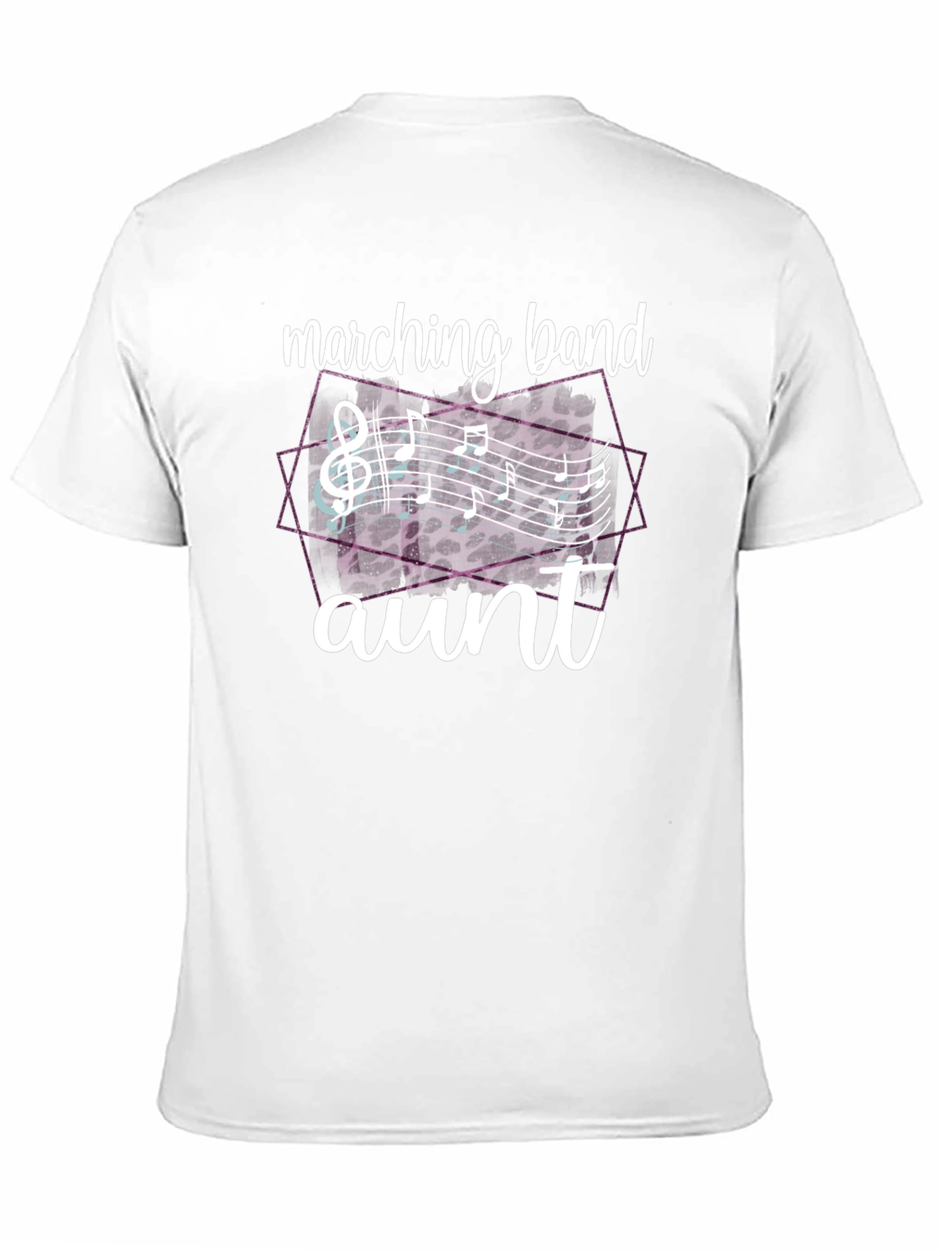 Camiseta Negra con Diseño de Banda y Notas Musicales