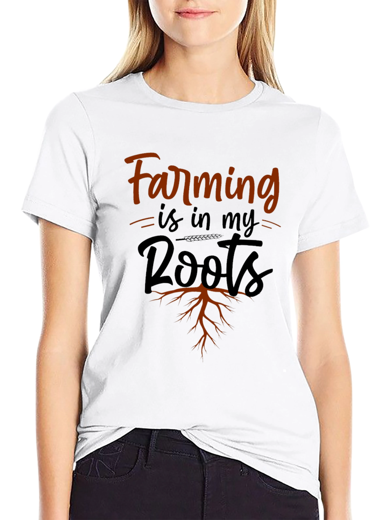 Camiseta Negra Farming is in my Roots
