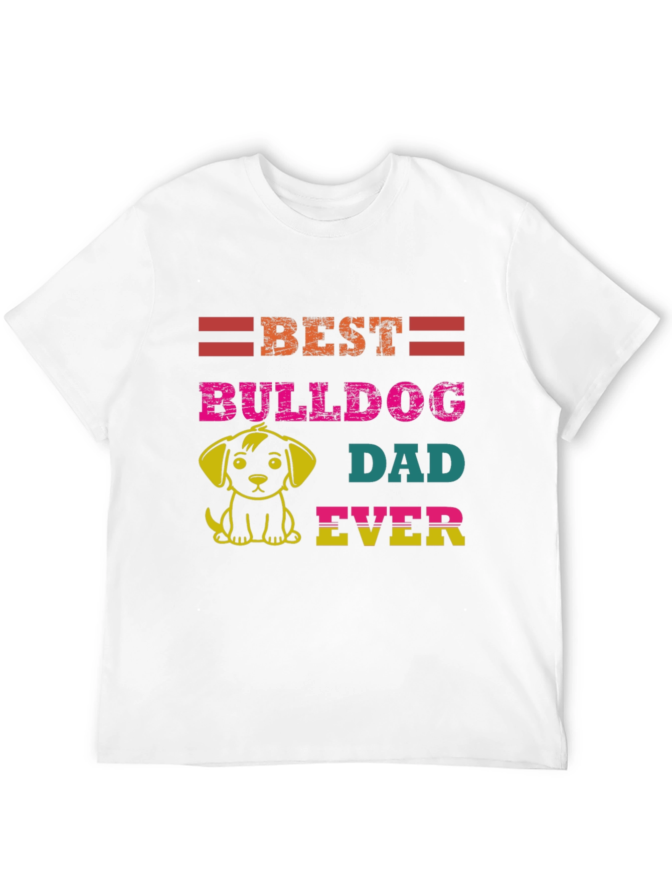 Camiseta Negra Mejor Papá Bulldog