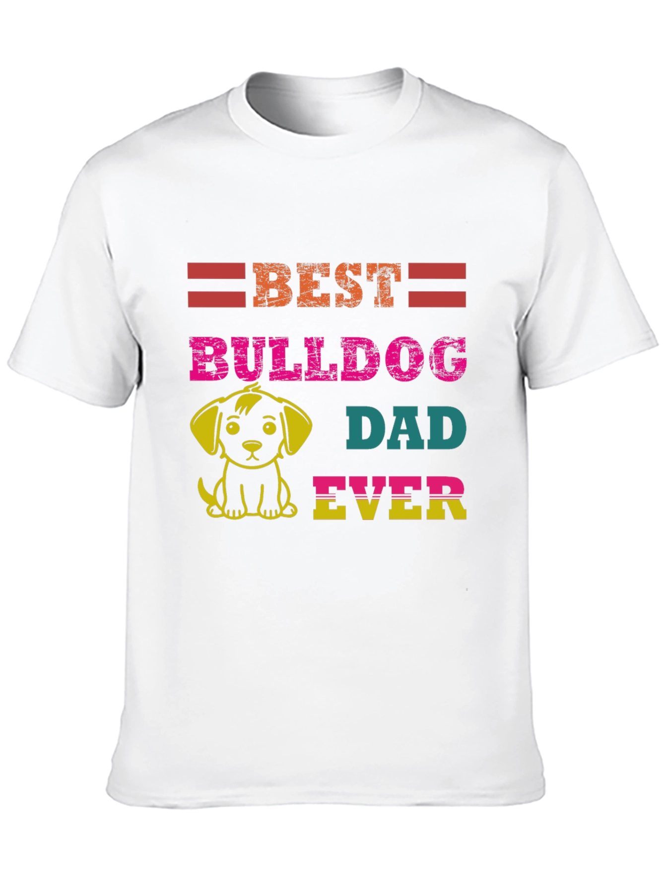 Camiseta Negra Mejor Papá Bulldog