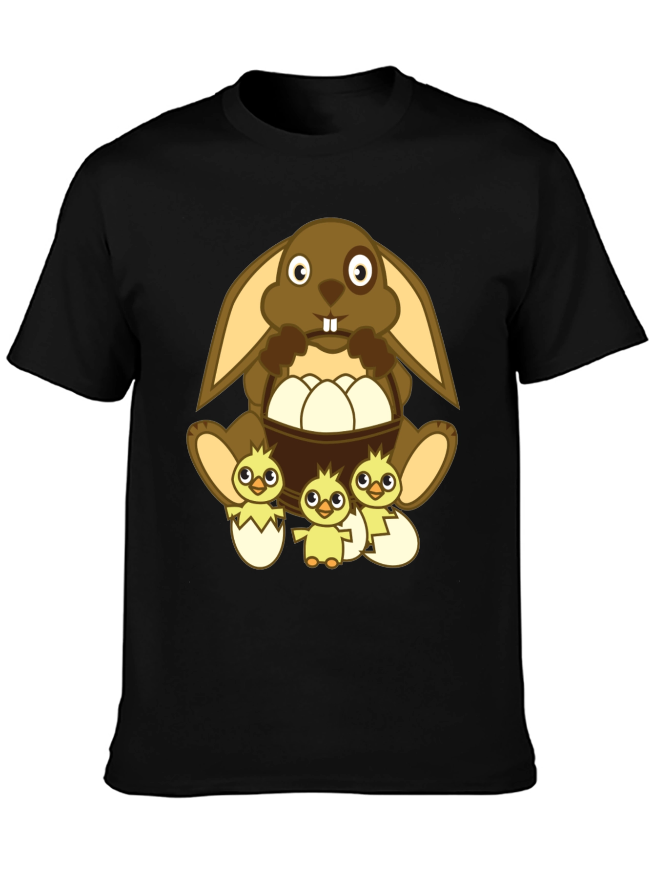 Camiseta de Pascua con Conejo y Pollitos