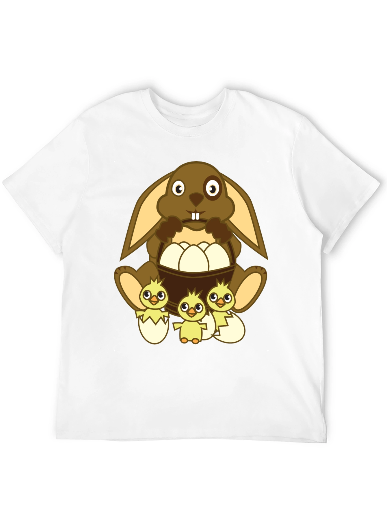 Camiseta de Pascua con Conejo y Pollitos