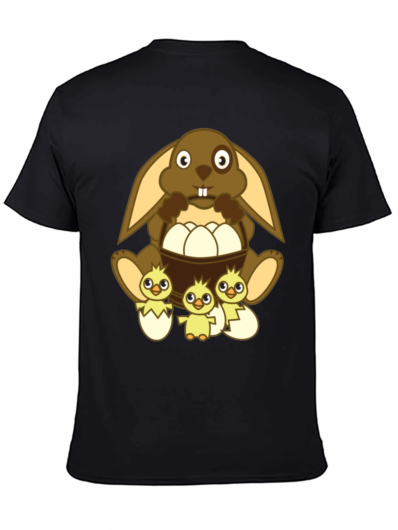 Camiseta de Pascua con Conejo y Pollitos